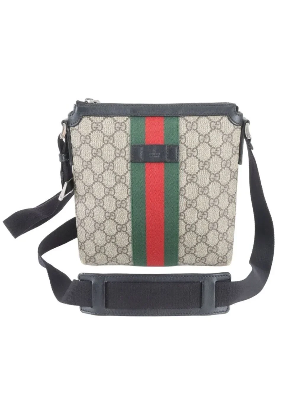 ★SOLD★ Gucci GG Supreme Sherry Line Leather Shoulder Bag Crossbody Messenger - Picture 1 of 11